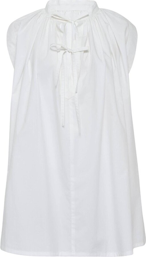 Y's Compact Typewriter Sleeveles Blouse