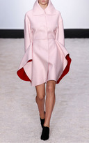 Thumbnail for your product : Giambattista Valli Two Tone Felt Coat With Petal Skirt