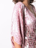 Thumbnail for your product : Jenny Packham Draped Sequin-Embellished Top