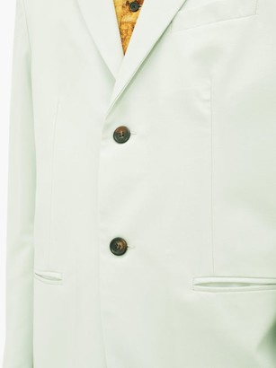 Edward Crutchley Single-breasted Wool-poplin Suit Jacket - Green