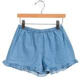 Thumbnail for your product : Louis and Louise Girls' Chambray Ruffled Shorts w/ Tags