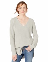 Thumbnail for your product : Goodthreads Cotton Half-Cardigan Stitch Deep V-Neck Sweater Pullover