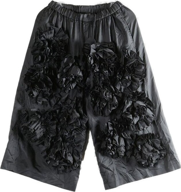 Comme des Garçons Comme des Garçons Comme des Garçons TAO Draped Flower Detailed Pants