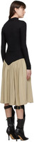 Thumbnail for your product : Vejas Black & Beige Basque Mid-Length Dress