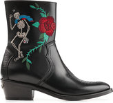 Thumbnail for your product : Zadig & Voltaire Embroidered Cowboy Leather Boots
