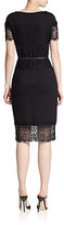 Thumbnail for your product : Escada Jersey & Lace Belted Dress