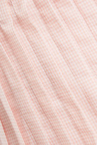 Thumbnail for your product : Marysia Swim Pleated Gingham Tencel And Cotton-blend Midi Skirt