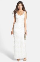 Thumbnail for your product : Laundry by Shelli Segal Embroidered Mesh Gown