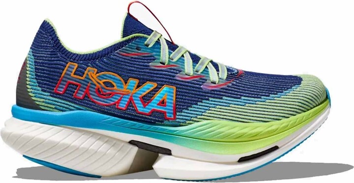 Hoka One One Unisex Cielo X1 Running Shoes In Evening Sky/lettuce