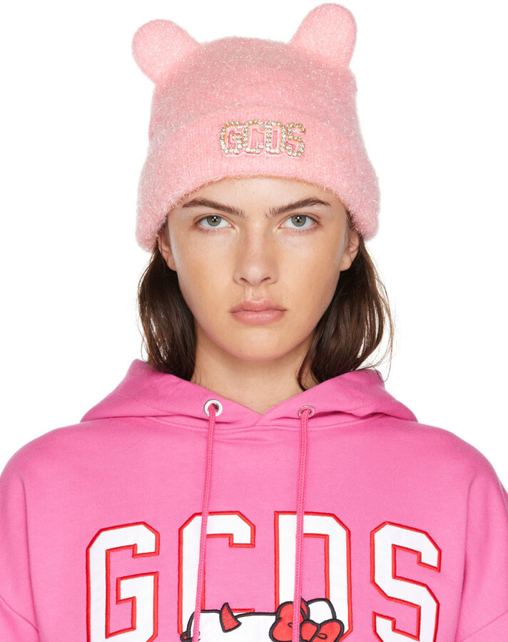 GCDS X Hello Kitty Logo-Embroidered Beanie - ShopStyle Hats