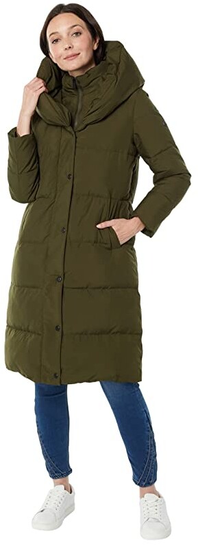 three quarter length down coat