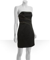 Thumbnail for your product : ABS by Allen Schwartz black sateen zip detail strapless dress