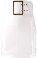 Thumbnail for your product : Elisabetta Franchi oversized belt high-waisted skirt