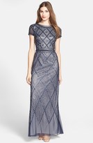 Thumbnail for your product : Adrianna Papell Beaded Mesh Gown