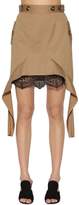 Thumbnail for your product : Self-Portrait Canvas And Lace Mini Skirt