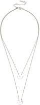 Thumbnail for your product : Whistles Double Drop Hoop Necklace