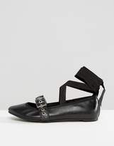 Thumbnail for your product : Park Lane Leather Strap Ballerina