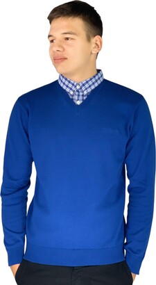 Pierre Cardin Mens New Season Mock V-Neck Knitted Jumper with Shirt Collar  Insert (4XL - ShopStyle T-shirts