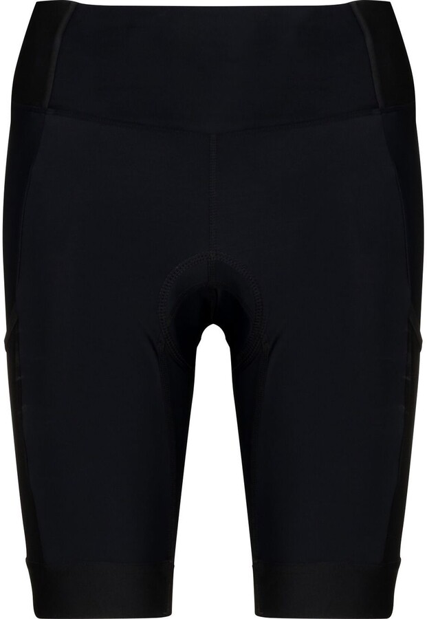 Mugler Eco Sport Spiral Mesh Bike Shorts in Black Womens Clothing Shorts Cargo shorts 