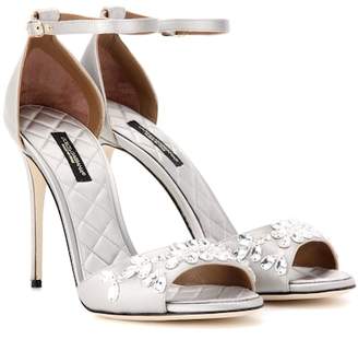 Dolce & Gabbana Keira embellished satin sandals