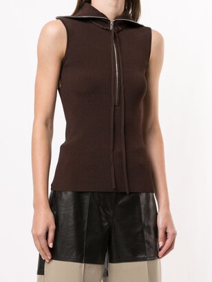 Peter Do Ribbed-Knit Sleeveless Top