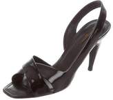 Thumbnail for your product : Louis Vuitton Patent Leather Slingback Sandals