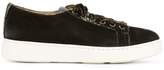 Thumbnail for your product : Santoni velvet lace-up sneakers