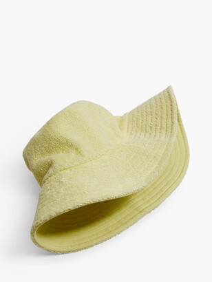 MANGO Toalli Textured Bucket Hat, Green