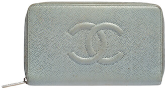 Chanel CC Timeless Caviar Zip Around Wallet