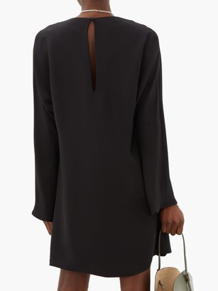 LA COLLECTION Bianca Dolman-sleeve Silk-crepe Dress - Black