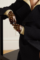 Thumbnail for your product : Bottega Veneta Studded Leather Gloves - Dark brown - 6.5