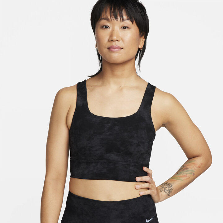 Nike Women's Zenvy Tie-Dye Medium-Support Padded Longline Sports Bra in  Black - ShopStyle