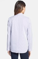 Thumbnail for your product : Lafayette 148 New York Stripe Roll Sleeve Shirt