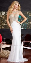 Thumbnail for your product : Jovani Beaded Illusion Jersey Prom Dress