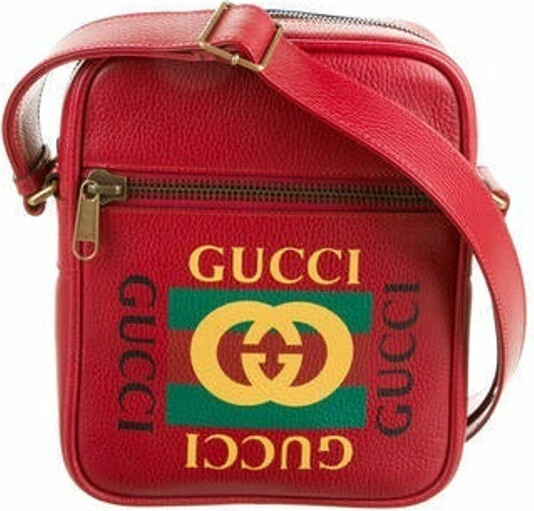 Gucci Logo Print Messenger Bag ShopStyle