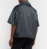 Thumbnail for your product : Prada Camp-Collar Logo-Appliqued Nylon Shirt