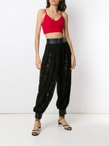 Thumbnail for your product : Andrea Bogosian Pluto knit cropepd top