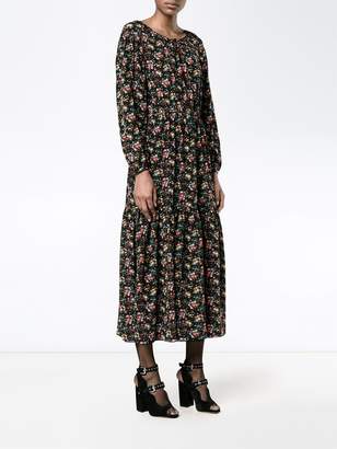 Saint Laurent floral print peasant dress