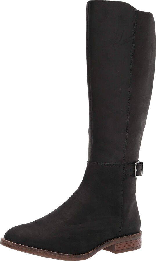 clarks ladies long black boots