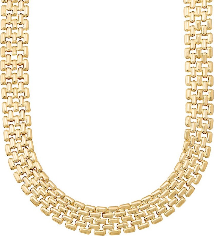Saks Fifth Avenue Women's 14k Tri Tone Gold Station Necklace | ModeSens