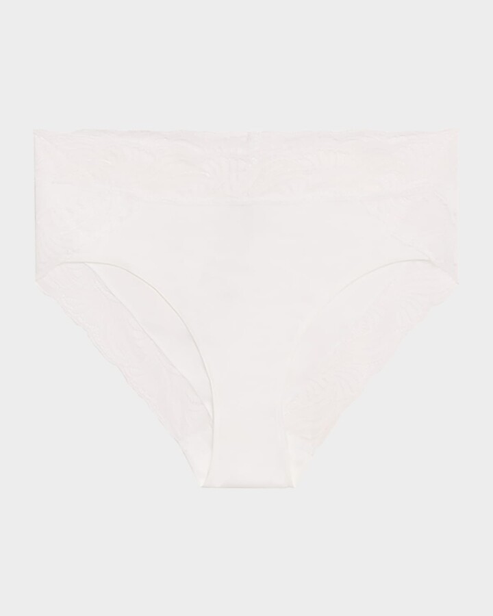 Cotton Delight Lace-Trim High-Cut Briefs