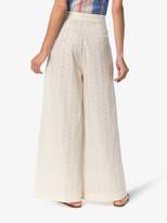 Thumbnail for your product : Marysia Swim Montauk embroidered cotton trousers
