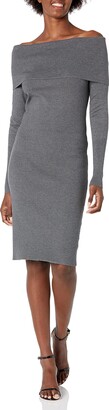 Lark & Ro Women's Long Sleeve Bateaux Neck Sweater Dress