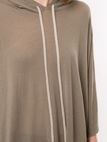 Thumbnail for your product : Rick Owens Draped Raw-Cut Edge Hoodie