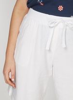 Thumbnail for your product : Evans White Linen Blend Shorts