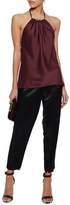 Thumbnail for your product : Jason Wu Gathered Satin-Crepe Halterneck Top