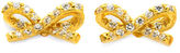 Thumbnail for your product : Lord & Taylor Gold-Tone Sterling Silver & Cubic Zirconia Mini Bow Earrings