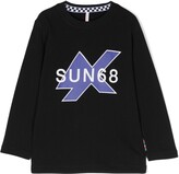 Thumbnail for your product : Sun 68 logo-print long-sleeved T-shirt