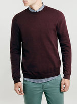 Thumbnail for your product : Topman Plum Marl Crew Neck Jumper