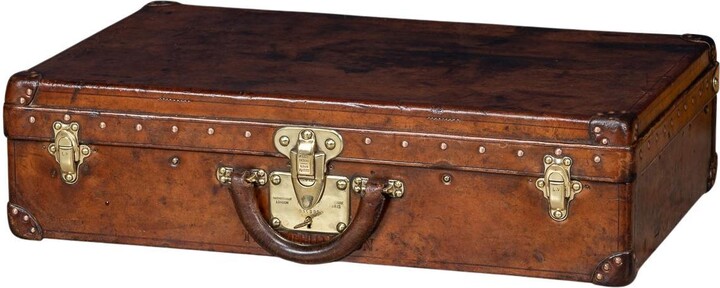 Louis Vuitton 20th Century Suitcase In Natural Cow Hide, France C.1910